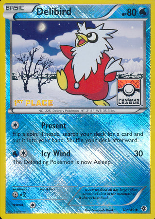 Delibird (38/149) (League Promo 1st Place) [Black &amp; White: Boundaries Crossed] 