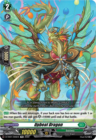 Upbeat Dragon (D-TD01/006EN) [D-TD01: Urara Haneyama -Bandmaster of Blossoming Bonds-] 