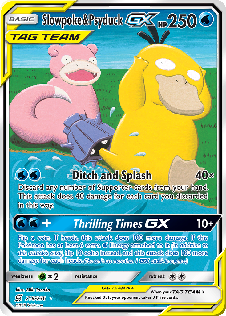 Slowpoke &amp; Psyduck GX (218/236) [Sun &amp; Moon: Unified Minds] 