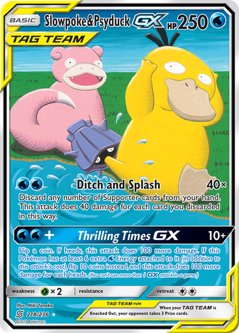 Slowpoke &amp; Psyduck GX (218/236) [Sun &amp; Moon: Unified Minds] 