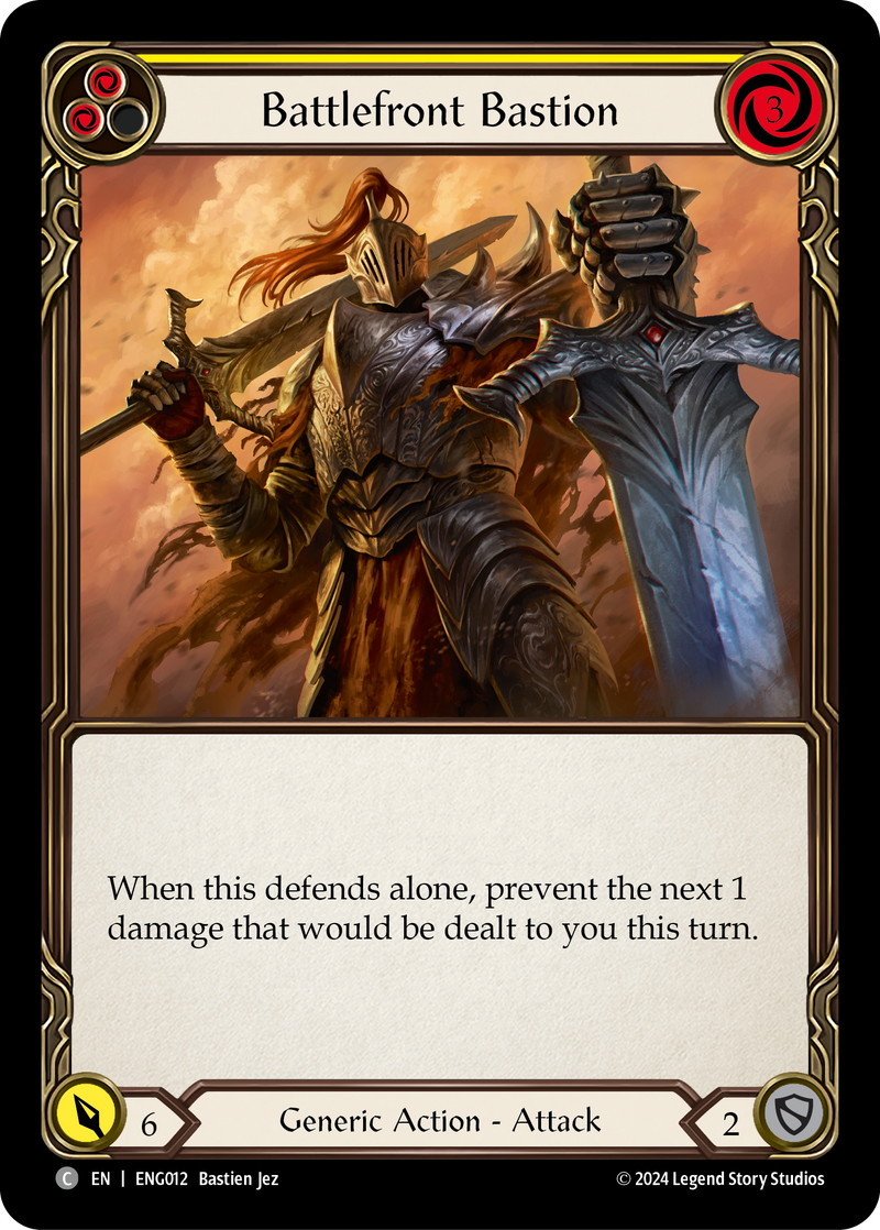 Battlefront Bastion (Yellow) [ENG012] (Part of the Mistveil Enigma Blitz Deck) 