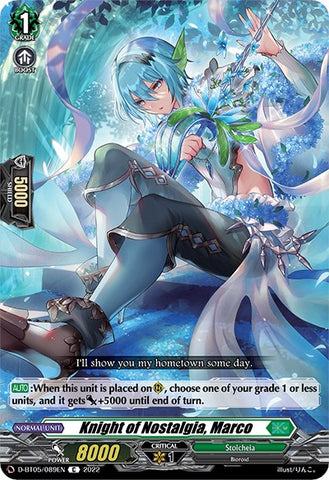 Knight of Nostalgia, Marco (D-BT05/089EN) [Triumphant Return of the Brave Heroes] 