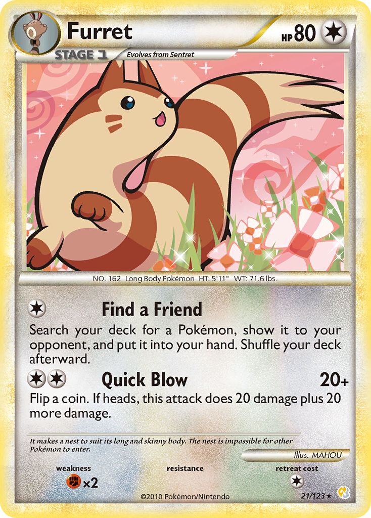Furret (21/123) [HeartGold &amp; SoulSilver: Base Set] 