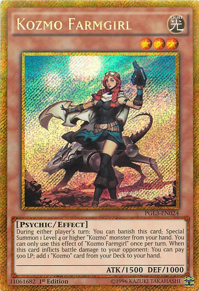 Kozmo Farmgirl [PGL3-EN024] Gold Secret Rare 