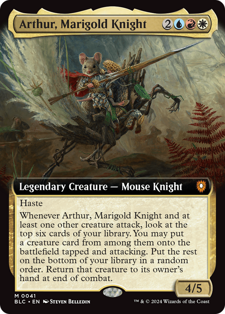 Arthur, Marigold Knight (Extended Art) [Bloomburrow Commander] 