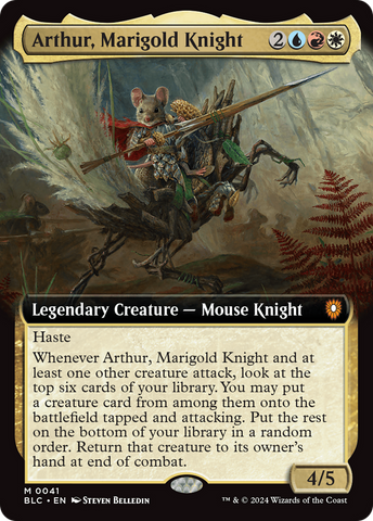 Arthur, Marigold Knight (Extended Art) [Bloomburrow Commander] 