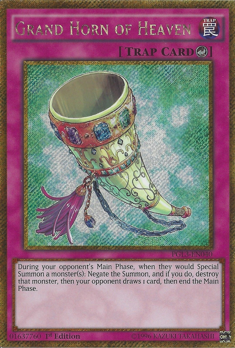 Grand Horn of Heaven [PGL3-EN040] Gold Secret Rare 