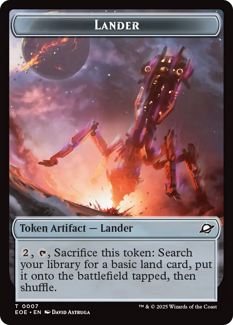 Human Soldier // Lander (0007) Doubled-Sided Token [Edge of Eternities Tokens] 