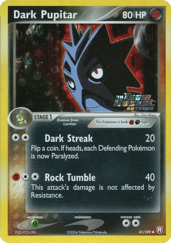 Dark Pupitar (41/109) (Stamped) [EX: Team Rocket Returns] 