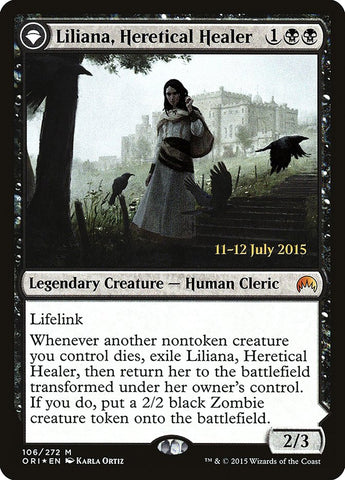 Liliana, Heretical Healer // Liliana, Defiant Necromancer [Magic Origins Prerelease Promos] 