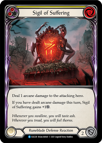 Sigil of Suffering (Yellow) [ELE228] (Tales of Aria) 1st Edition Rainbow Foil 