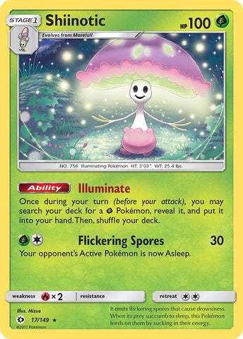 Shiinotic (17/149) (Theme Deck Exclusive) [Sun &amp; Moon: Base Set] 