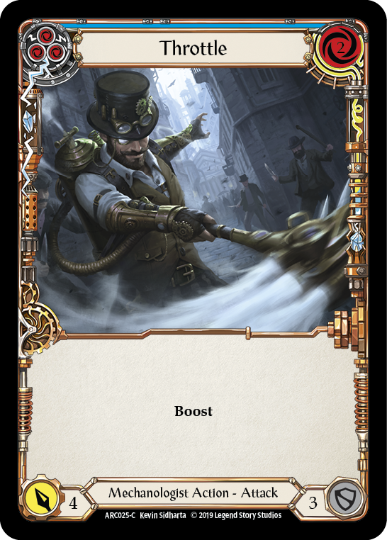 Throttle (Blue) [ARC025-C] (Arcane Rising) 1st Edition Rainbow Foil 
