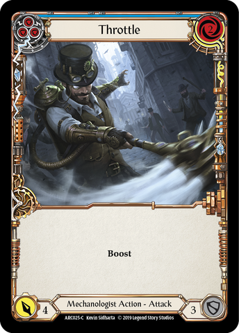 Throttle (Blue) [ARC025-C] (Arcane Rising) 1st Edition Rainbow Foil 