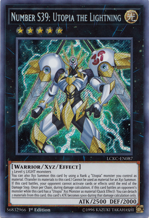 Number S39: Utopia the Lightning [LCKC-EN087] Secret Rare 