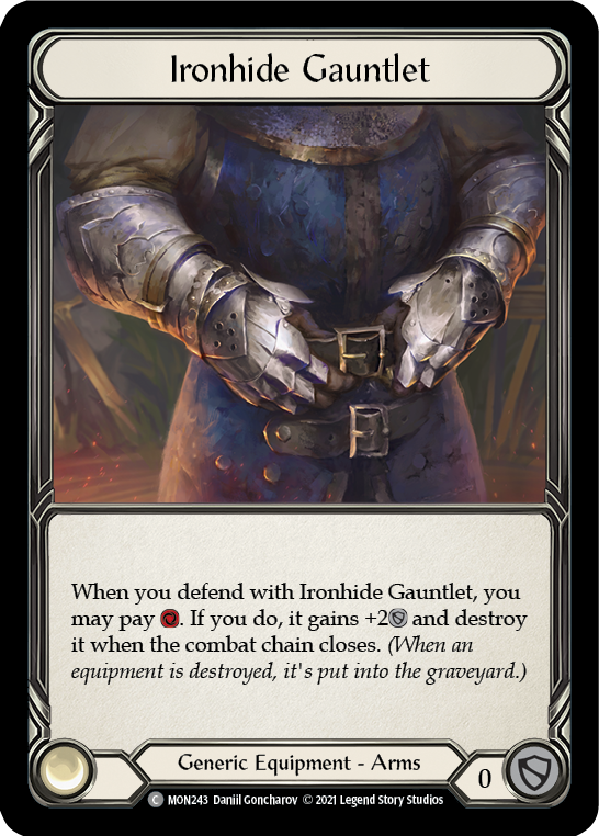 Ironhide Gauntlet [MON243-CF] (Monarch) 1st Edition Cold Foil 