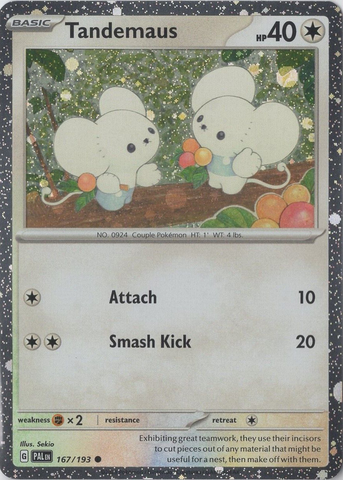 Tandemaus (167/193) (Cosmos Foil) [Scarlet &amp; Violet: Paldea Evolved] 