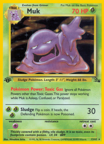 Muk (13/62) [Fossil 1st Edition] 