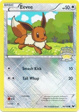 Eevee (84/108) (City Championship Promo) [Black &amp; White: Dark Explorers] 