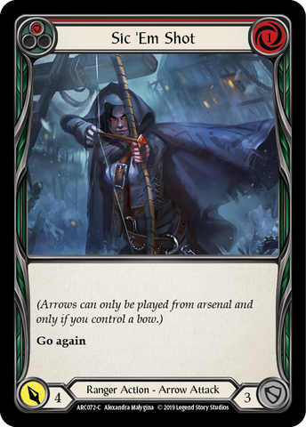 Sic 'Em Shot (Red) [ARC072-C] (Arcane Rising) 1st Edition Rainbow Foil 