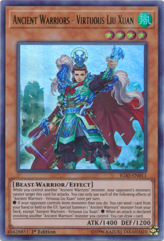 Ancient Warriors - Virtuous Liu Xuan [IGAS-EN011] Ultra Rare 