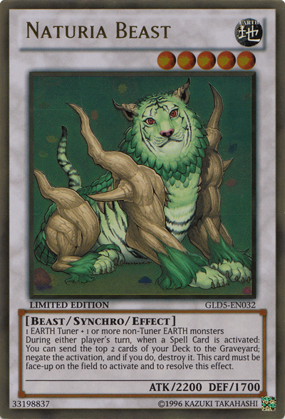 Naturia Beast [GLD5-EN032] Gold Rare 