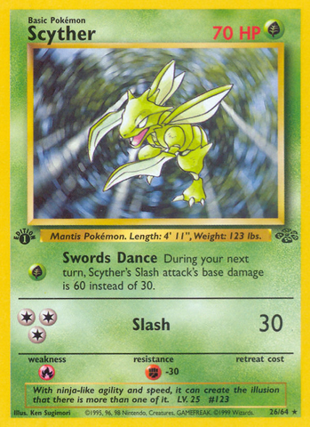 Scyther (26/64) [Jungle 1st Edition] 