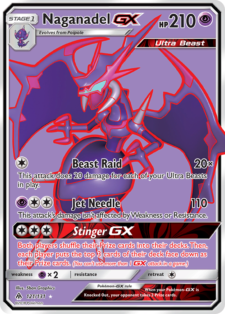 Naganadel GX (121/131) [Sun &amp; Moon: Forbidden Light] 