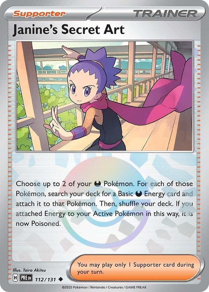 Janine's Secret Art (112/131) (Poke Ball Pattern) [Scarlet &amp; Violet: Prismatic Evolutions] 