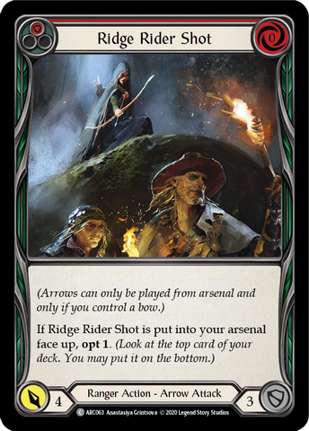 Ridge Rider Shot (Red) [U-ARC063] (Arcane Rising Unlimited) Unlimited Rainbow Foil 