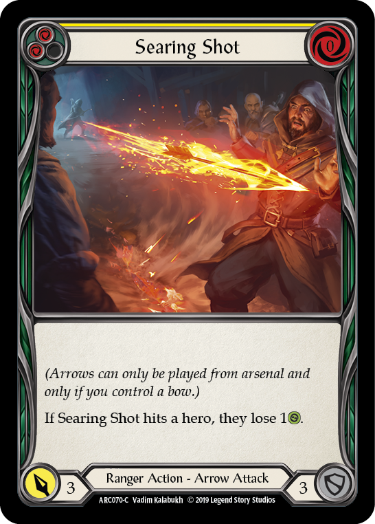 Searing Shot (Yellow) [ARC070-C] (Arcane Rising) 1st Edition Rainbow Foil 