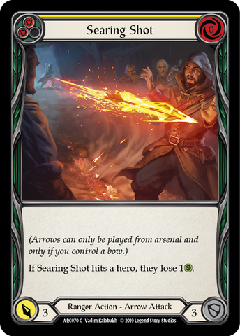 Searing Shot (Yellow) [ARC070-C] (Arcane Rising) 1st Edition Rainbow Foil 