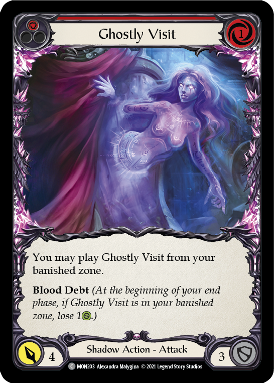 Ghostly Visit (Red) [MON203-RF] (Monarch) 1st Edition Rainbow Foil 