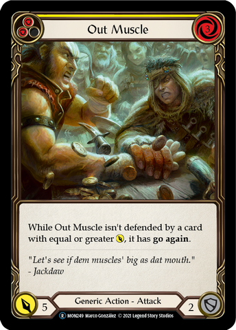 Out Muscle (Yellow) [U-MON249-RF] (Monarch Unlimited) Unlimited Rainbow Foil 