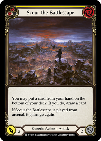Scour the Battlescape (Yellow) [U-WTR195] (Welcome to Rathe Unlimited) Unlimited Rainbow Foil 