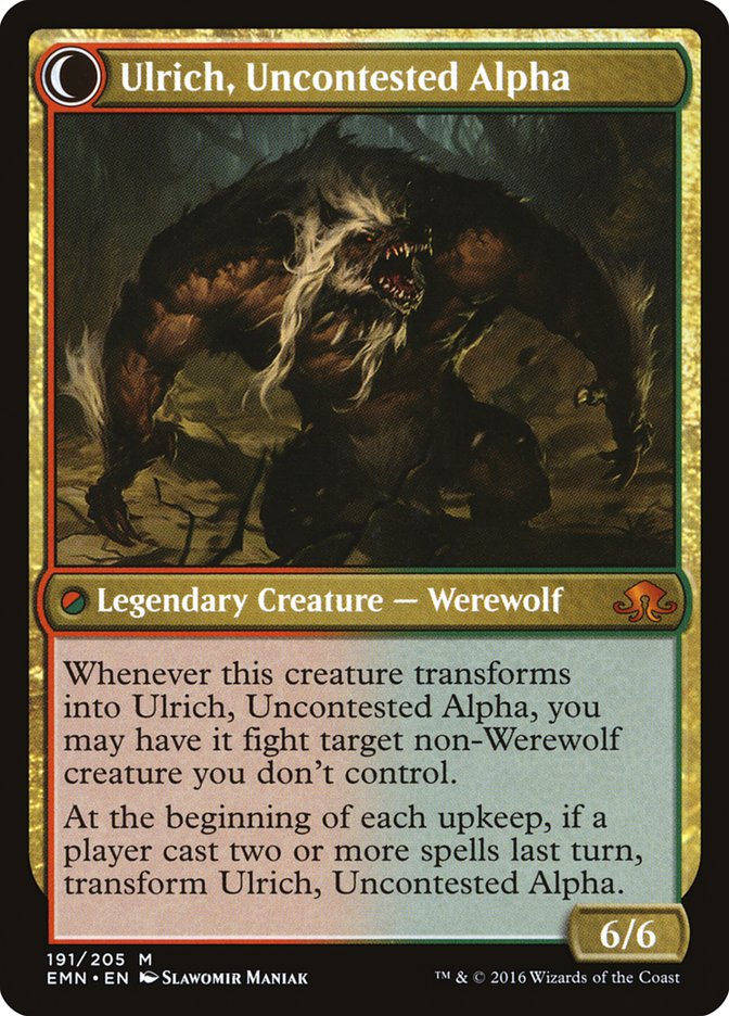Ulrich of the Krallenhorde // Ulrich, Uncontested Alpha [Eldritch Moon] 