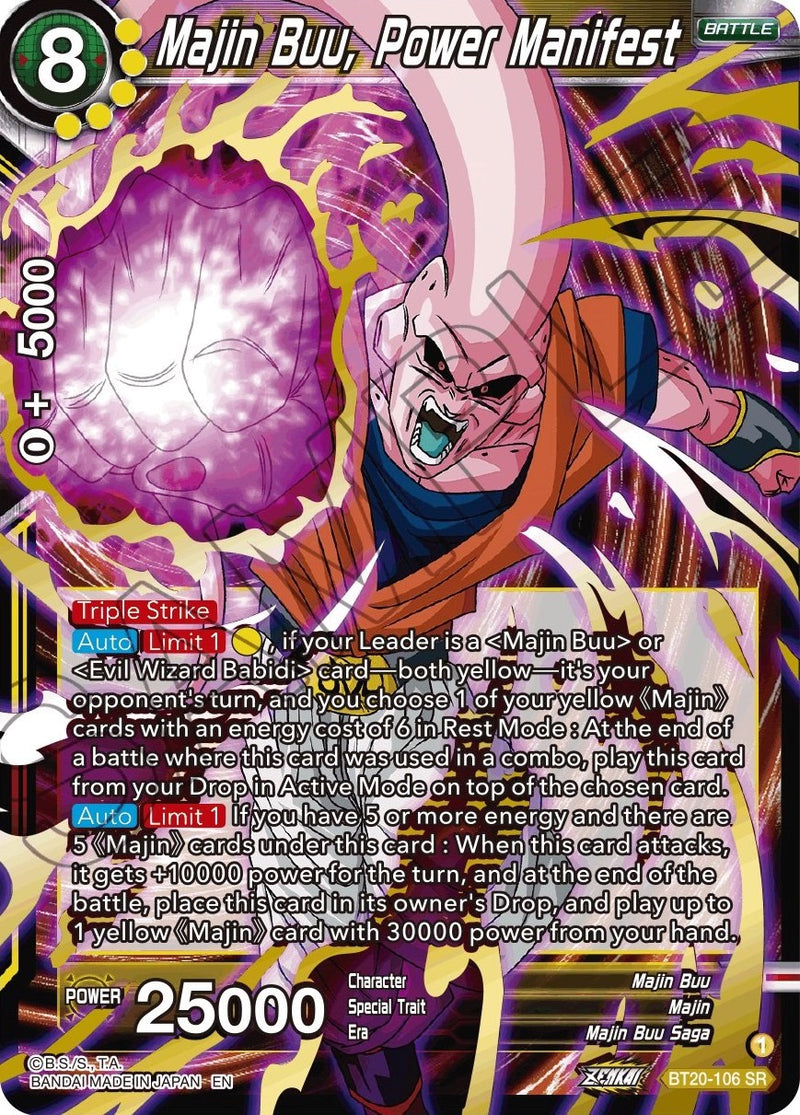 Majin Buu, Power Manifest (BT20-106) [Power Absorbed] 