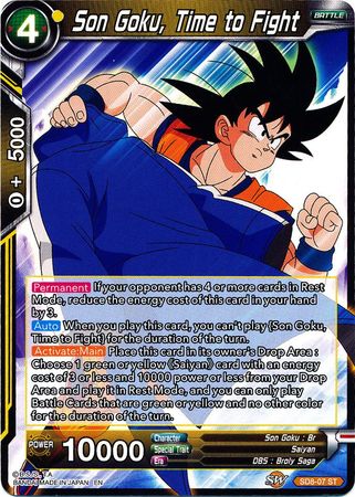 Son Goku, Time to Fight (Starter Deck - Rising Broly) (SD8-07) [Destroyer Kings] 
