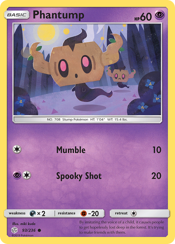 Phantump (93/236) [Sun &amp; Moon: Cosmic Eclipse] 