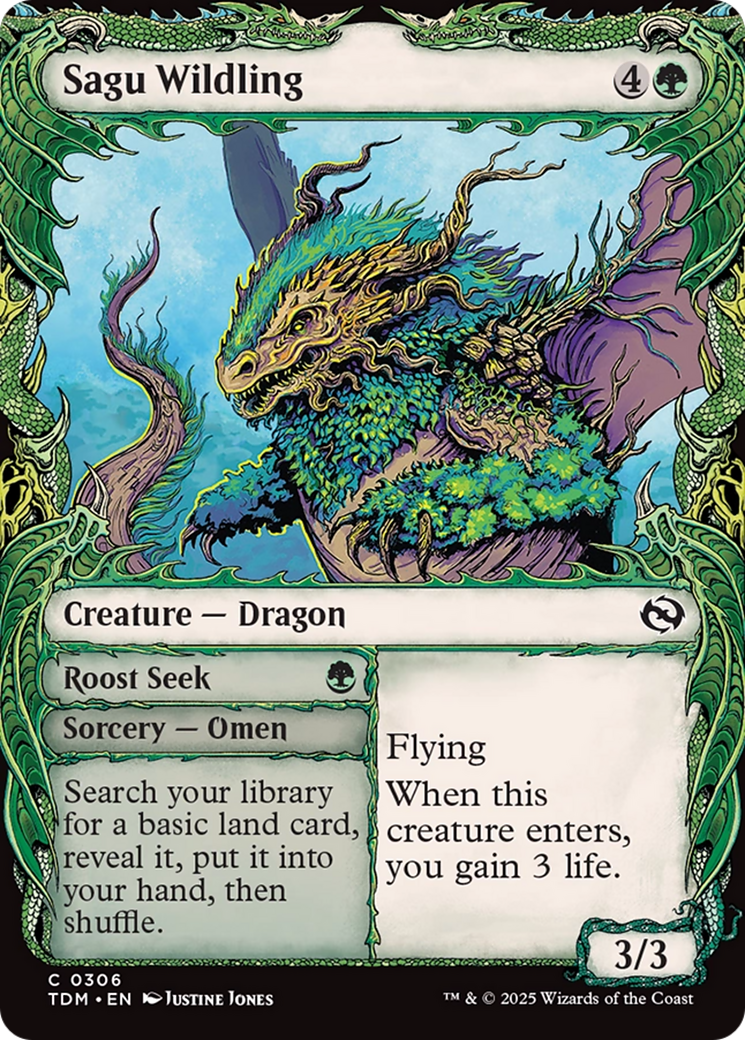 Sagu Wildling (Showcase) [Tarkir: Dragonstorm] 