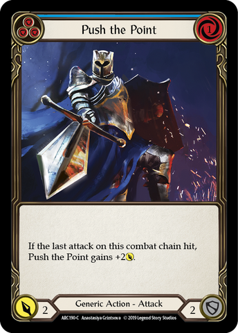 Push the Point (Blue) [ARC190-C] (Arcane Rising) 1st Edition Rainbow Foil 