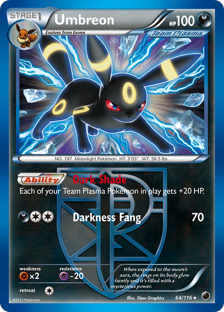 Umbreon (64/116) (Moltres Legendary Battle Deck) (Theme Deck Exclusive) [Black &amp; White: Plasma Freeze] 