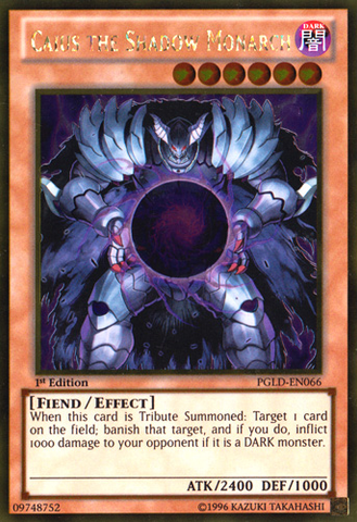 Caius the Shadow Monarch [PGLD-EN066] Gold Rare 