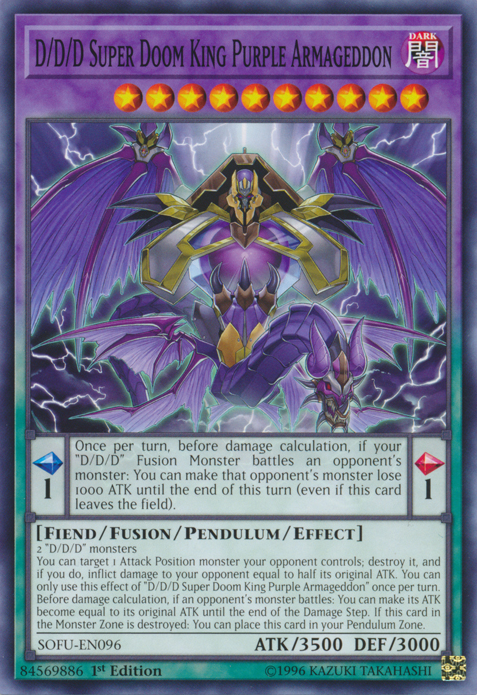 D/D/D Super Doom King Purple Armageddon [SOFU-EN096] Common 