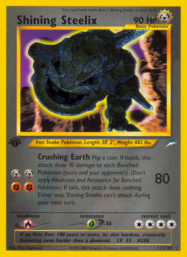 Shining Steelix (112/105) [Neo Destiny 1st Edition] 
