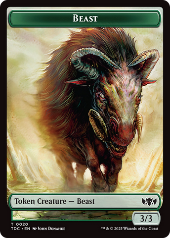 Beast // Treasure Double-Sided Token [Tarkir: Dragonstorm Commander Tokens] 