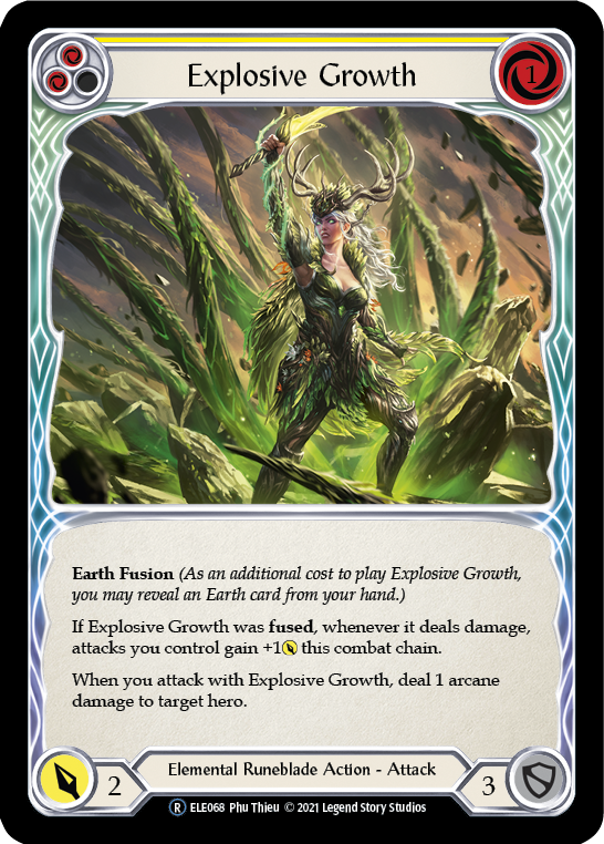 Explosive Growth (Yellow) [U-ELE068] (Tales of Aria Unlimited) Unlimited Rainbow Foil 