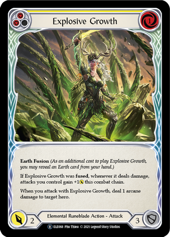 Explosive Growth (Yellow) [U-ELE068] (Tales of Aria Unlimited) Unlimited Rainbow Foil 
