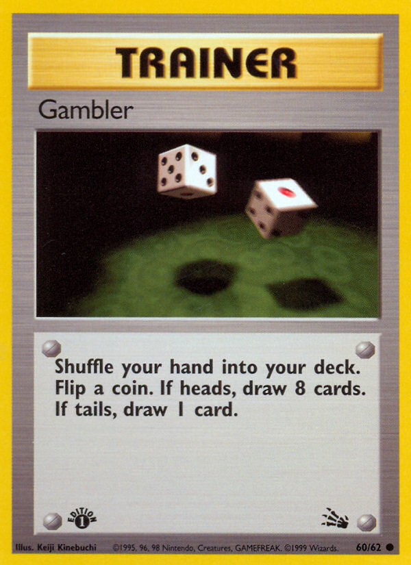 Gambler (60/62) [Fossil 1st Edition] 