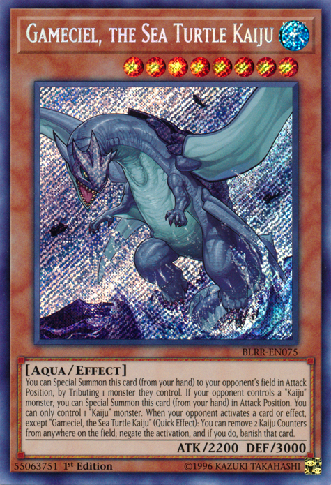 Gameciel, the Sea Turtle Kaiju [BLRR-EN075] Secret Rare 